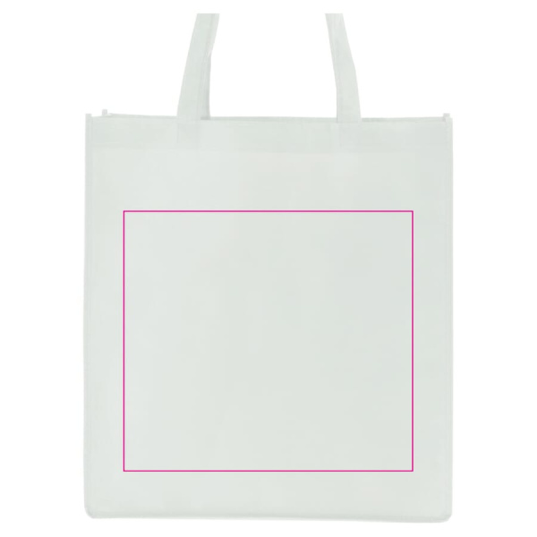 R-PET kantokassi non-woven 38 x 9 x 42 cm 75g/m²: puoli 1