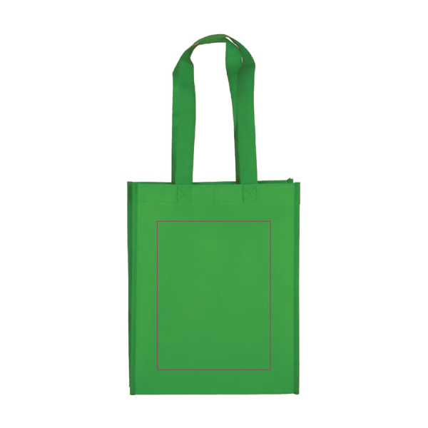 R-PET Carry bag laminated non-woven 24 x 11 x 30 cm 105g/m²: side 1