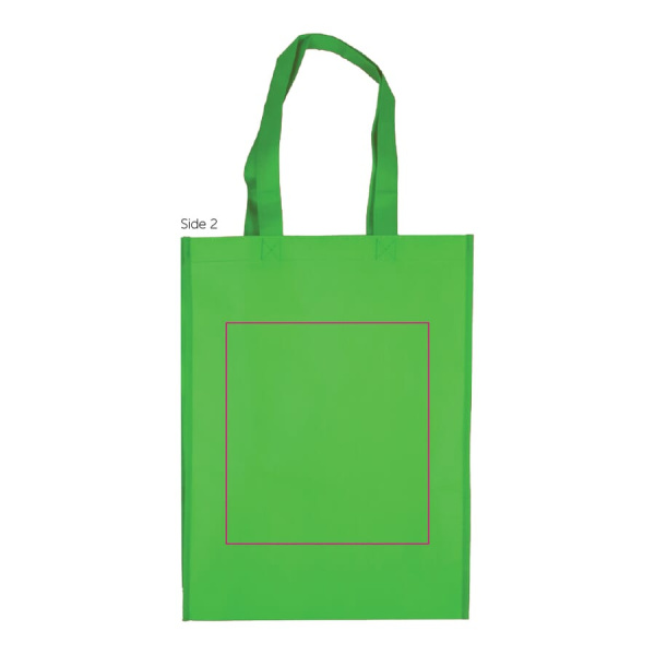 R-PET Carry bag laminated non-woven 30 x 12 x 40 cm 105g/m²: side 2
