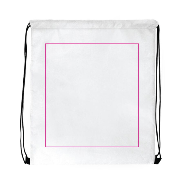 R-PET Drawstring bag non-woven 38x42 cm 75g/m²: Framsida