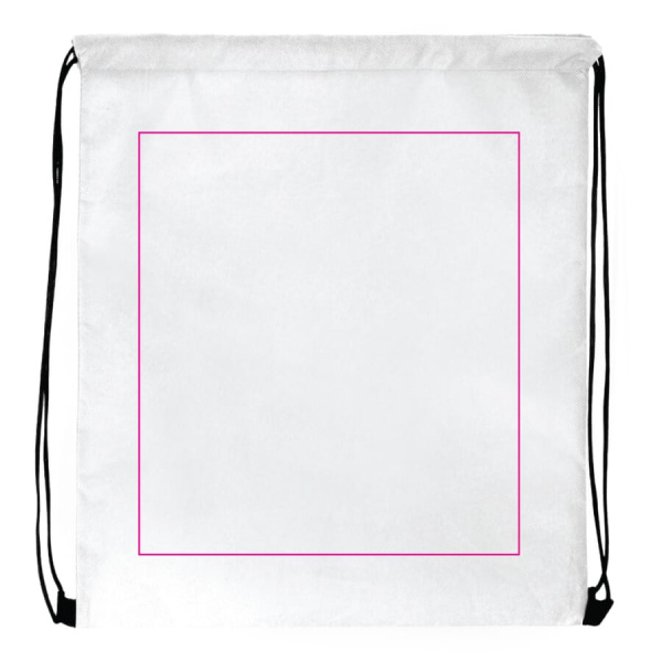 R-PET Drawstring bag non-woven 38x42 cm 75g/m²: Framsida