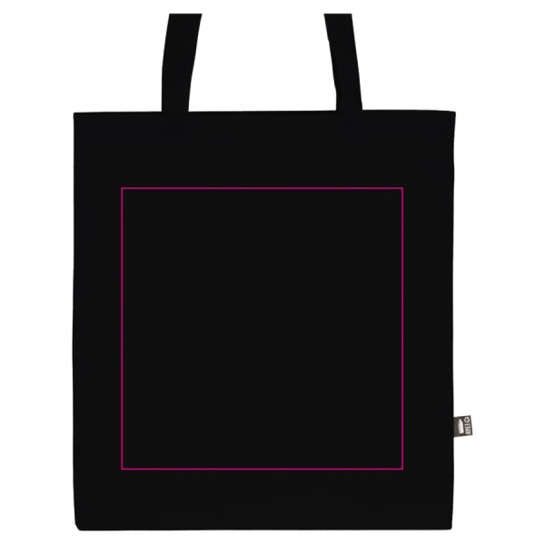 R-PET kantokassi non-woven pitkillä kahvoilla 38 x 42 cm 75g/m²: puoli 1