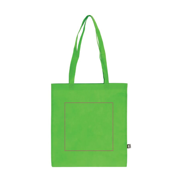 R-PET kantokassi non-woven pitkillä kahvoilla 38 x 42 cm 75g/m²: puoli 1