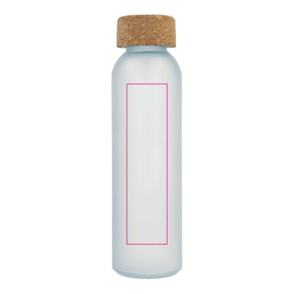 Himmeä kierrätyslasipullo korkkikannella 500 ml: puoli 1
