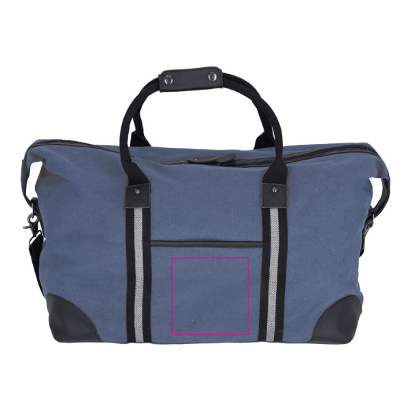 Recycled cotton canvas weekend bag Harper: On the pocket