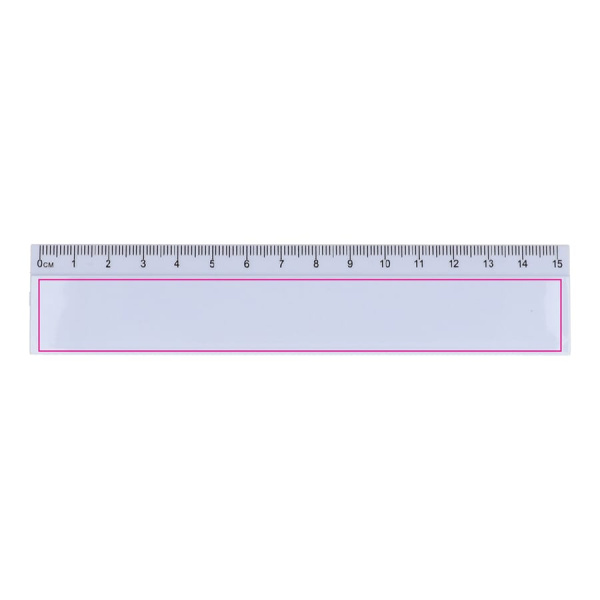 Lineāls 15 cm: augšējā puse