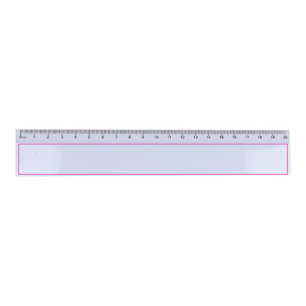 Lineāls 20 cm: augšējā puse