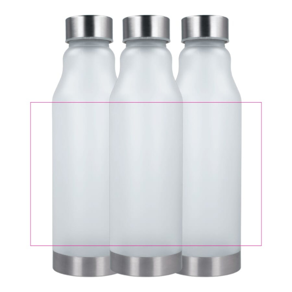 R-PET pullo huurrettu 600 ml: Ympäri