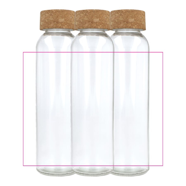 Recycled glass bottle with cork lid 500 ml: All around