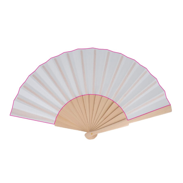 Made to order - Hand fan wood & R-PET all over print: all over