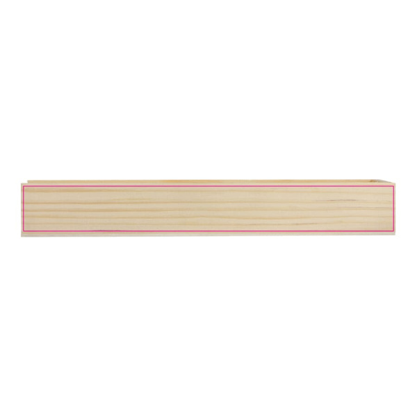 Colouring pencils in wooden sliding box: side 2