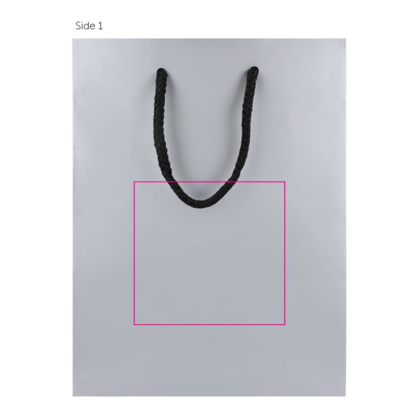 Paper gift bag 18 x 8 x 24 cm 200g/m²: side 1