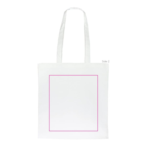 Bag organic cotton colour long 140g/m² 38x42 cm: side 2