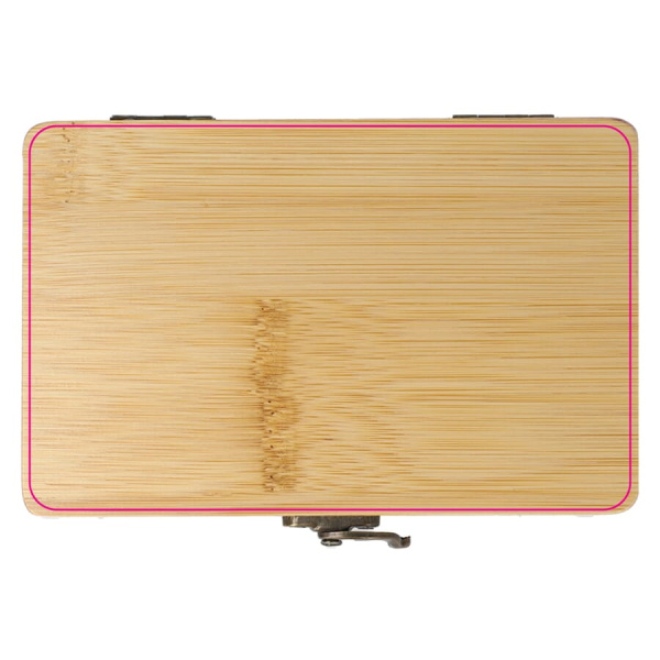 13pcs Tool set in bamboo box: side 1