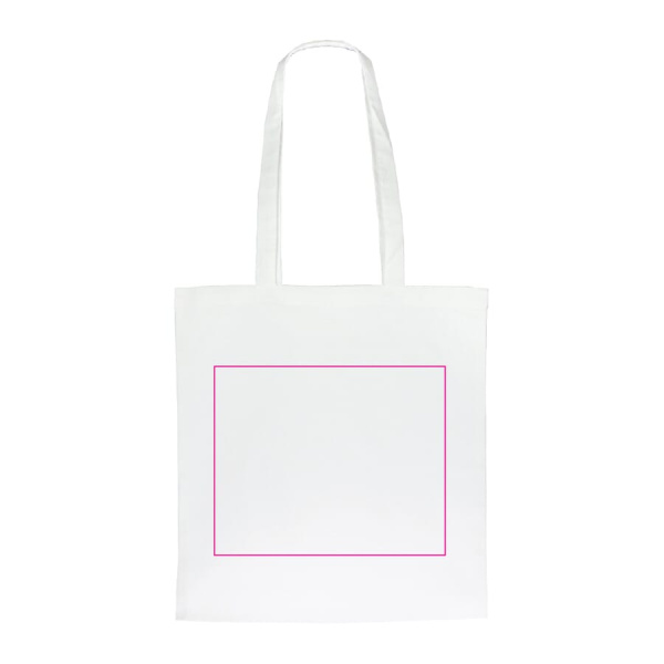 Bag organic cotton colour long 140g/m² 38x42 cm: side 1