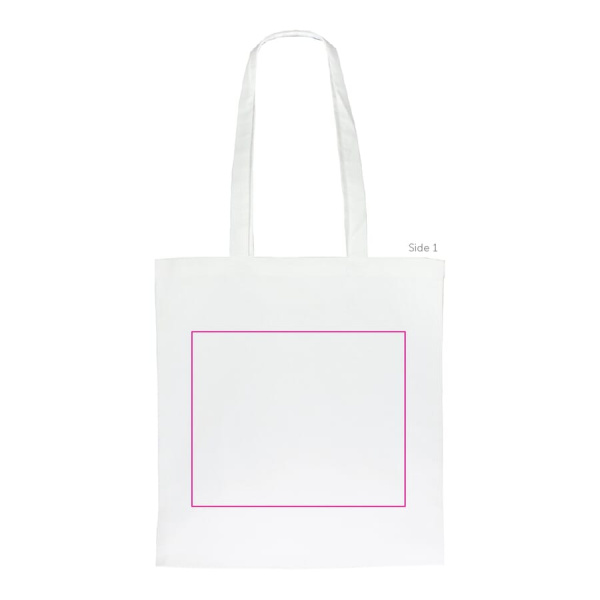 Bag organic cotton colour long 140g/m² 38x42 cm: side 1