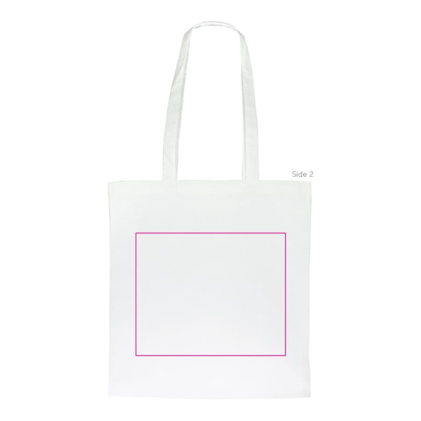 Bag organic cotton colour long 140g/m² 38x42 cm: side 2