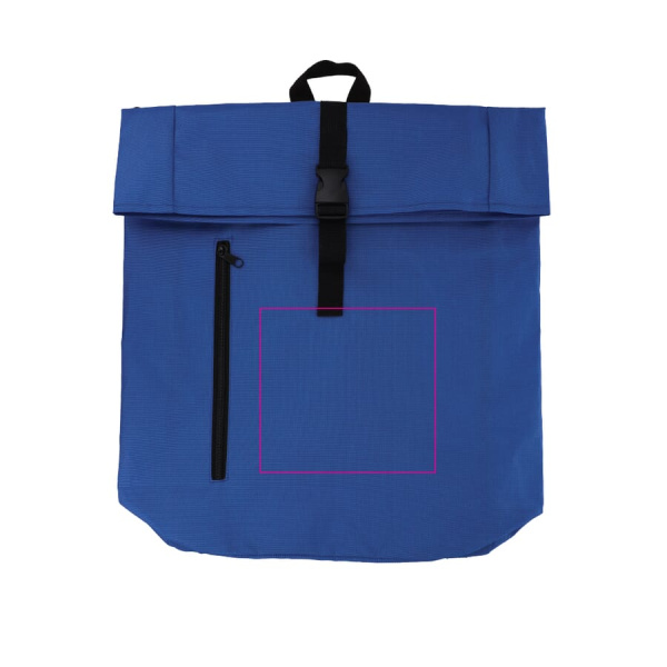 R-PET 600D Rolltop-ryggsäck 20L: Framsida