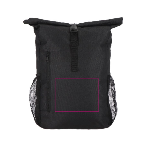 R-PET 600D Rolltop bicycle backpack 20L: Front side