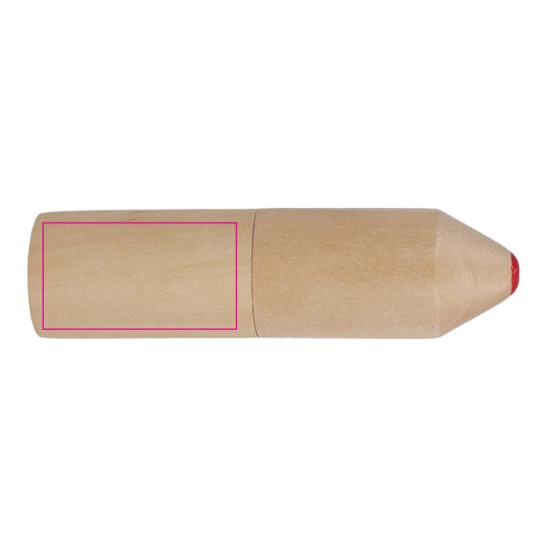 Premium wooden colouring pencil set: bottom of tube