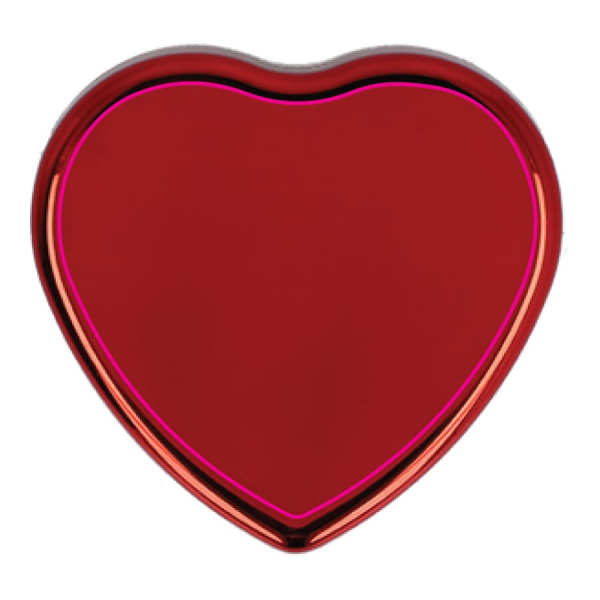 Flat metallic Heart shape lipbalm: top side