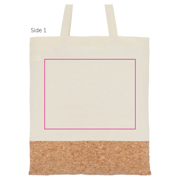 Bärkasse bomull & kork 170g/m² 35 x 40 cm: sida 1 topp