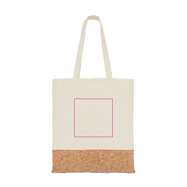 Bärkasse bomull & kork 170g/m² 35 x 40 cm: sida 1 topp