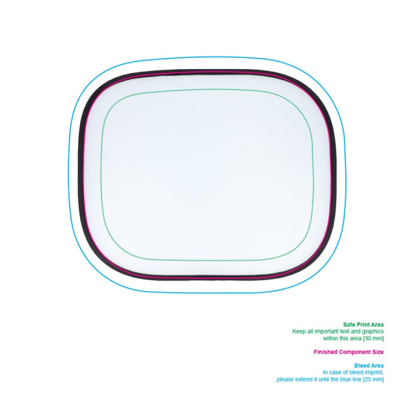 Car window sunshade, set of 2 with pouch sublimation: sunshade 1