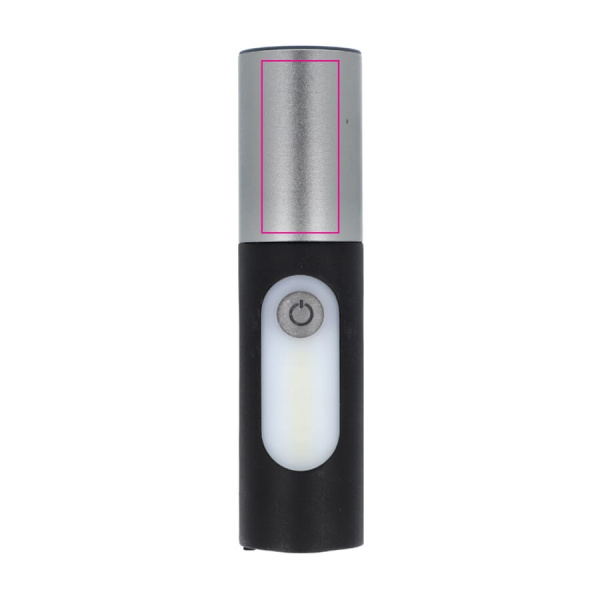 Rechargeable 10 W LED Flashlight with Zoom function 300 lm: side 1 bottom