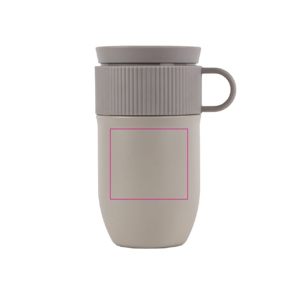 Sagaform Ted isolated mug, 280 ml leak-proof and dishwasher safe: left of the ear