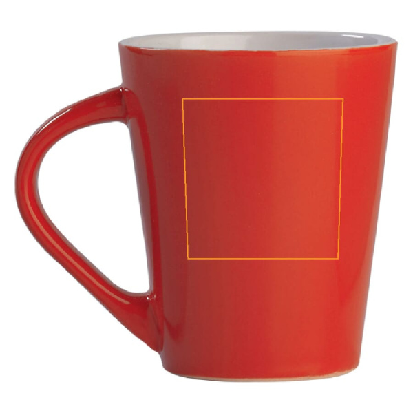 Mugg Nice Klarröd 270 ml: höger om örat