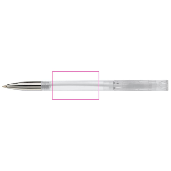 Nash ball pen metal tip transparent: In line with the clip