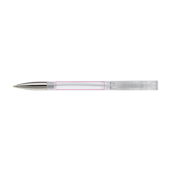 Nash ball pen metal tip transparent: In line with the clip