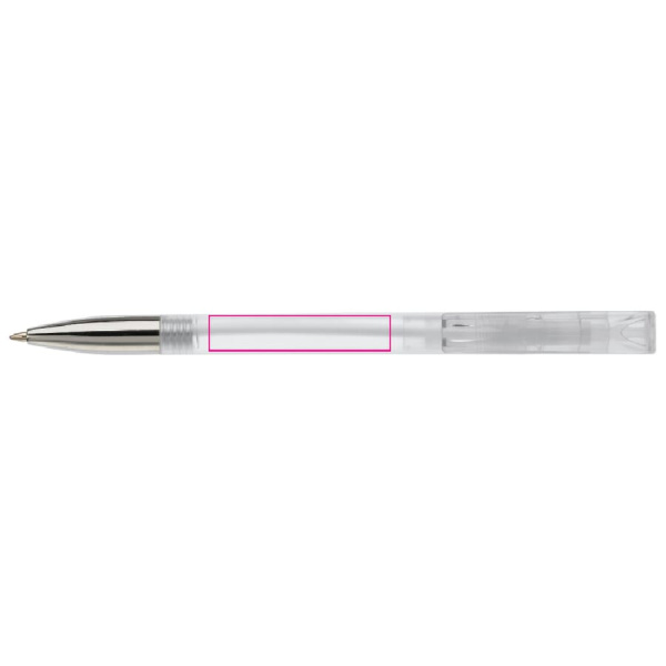 Nash ball pen metal tip transparent: In line with the clip