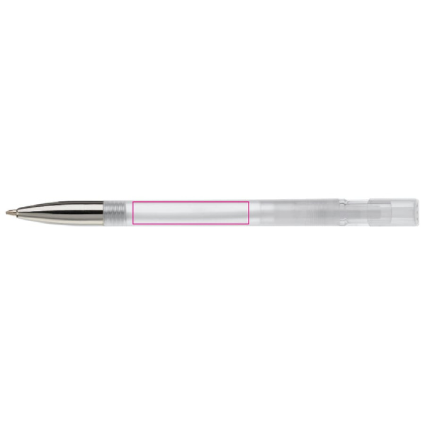 Nash ball pen metal tip transparent: 180° from the clip