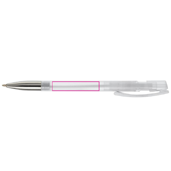 Nash ball pen metal tip transparent: 270° from the clip