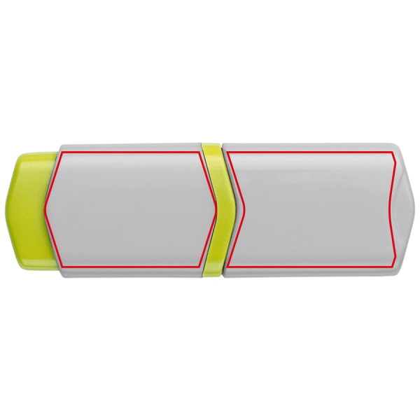 Markeride komplekt 4 tk 75 mm: kollane tekstimarker 1. küljel