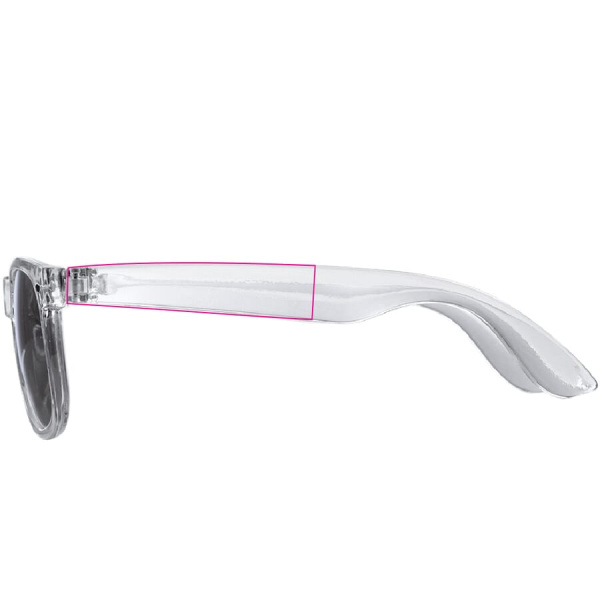 Sunglasses Bradley transparent UV400: 1 cm from hinge on the left