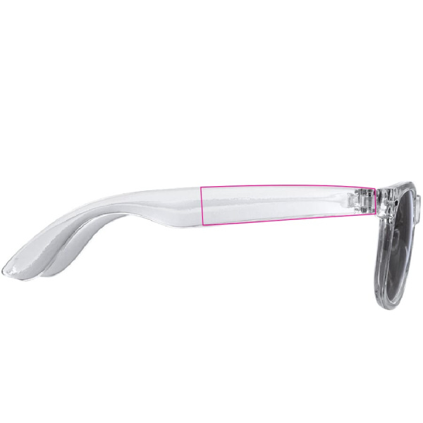 Sunglasses Bradley transparent UV400: 1 cm from right hinge