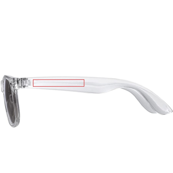 Sunglasses Bradley transparent UV400: 1 cm from hinge on the left