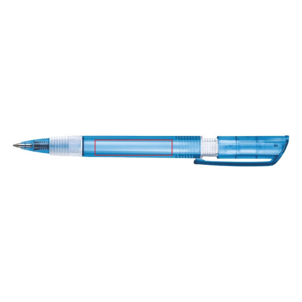Kugelschreiber S40 Grip Transparent: 270° vom Clip