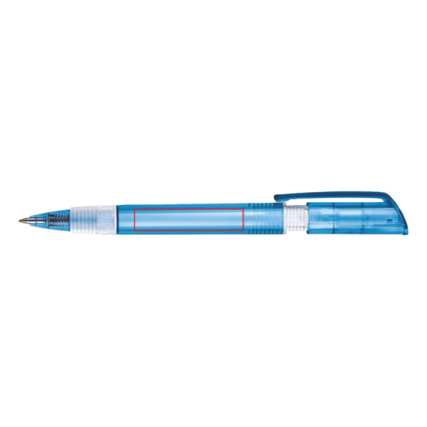 Kugelschreiber S40 Grip Transparent: 90° vom Clip