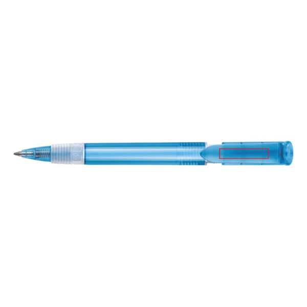 Kugelschreiber S40 Grip Transparent: auf dem Clip