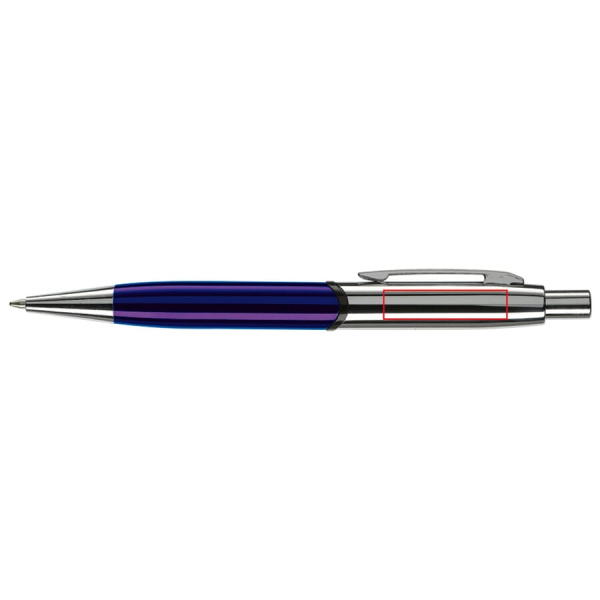 Nautilus ball pen metal: 90 degrees below the clip