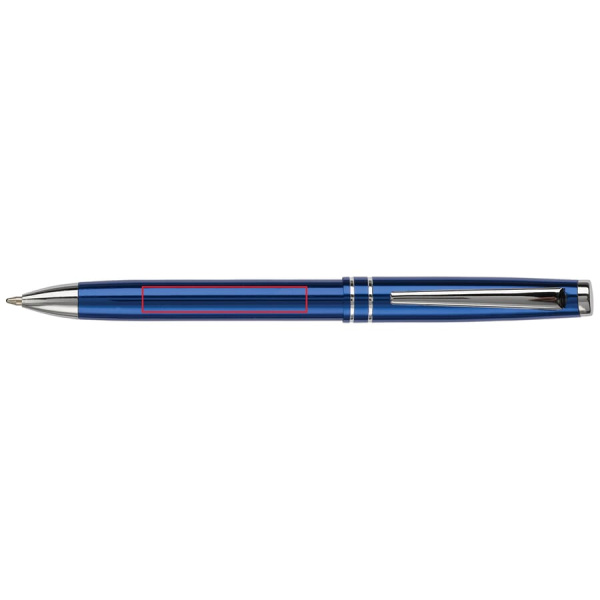 Ball pen metal 2 stripes: In line with the clip