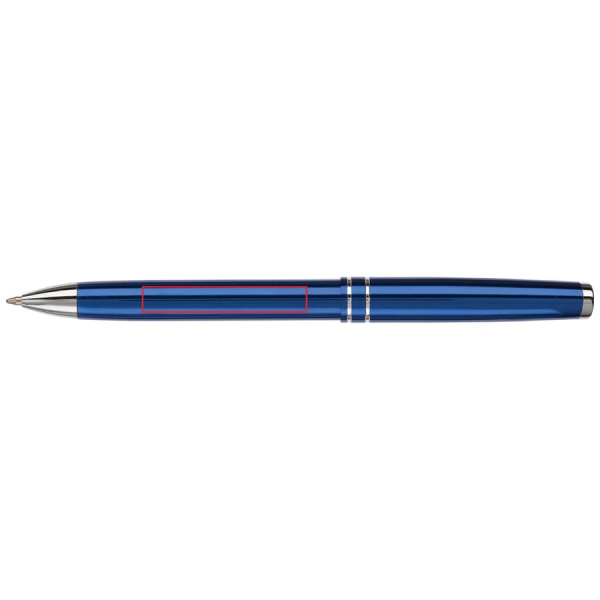Ball pen metal 2 stripes: 180° from the clip