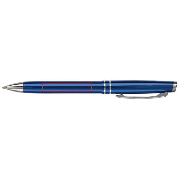 Ball pen metal 2 stripes: 270° from the clip