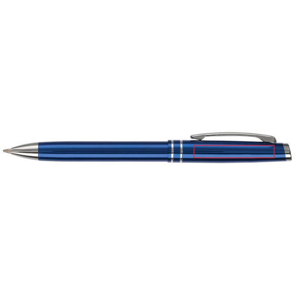 Ball pen metal 2 stripes: 90 degrees below the clip