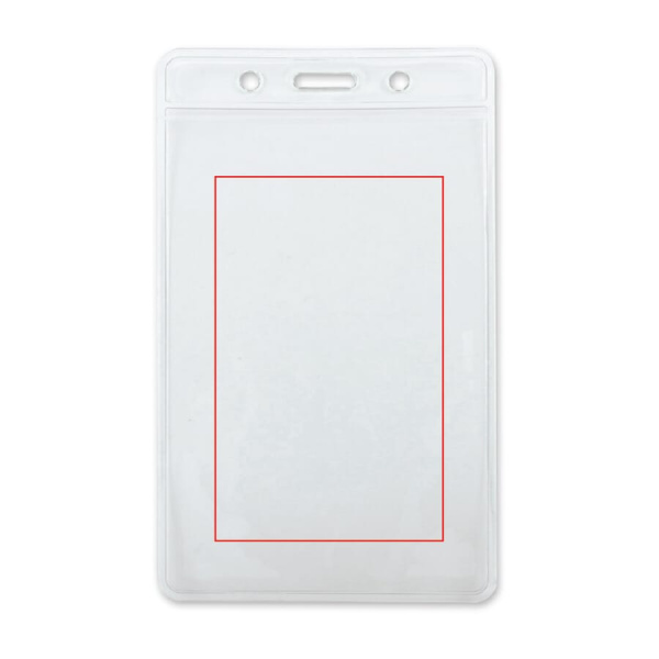 Badge holder vertical, 75x125 mm: Front side