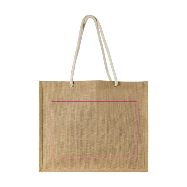 Shopping bag jute: side 1